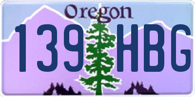 OR license plate 139HBG