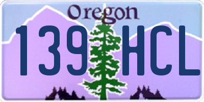 OR license plate 139HCL