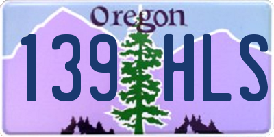 OR license plate 139HLS