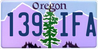 OR license plate 139IFA