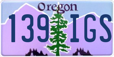 OR license plate 139IGS