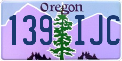 OR license plate 139IJC