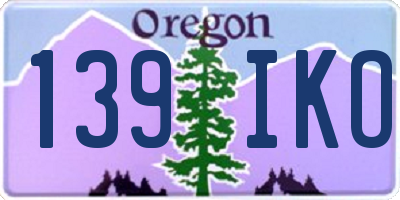 OR license plate 139IKO