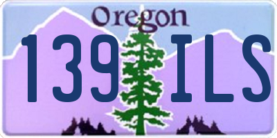 OR license plate 139ILS