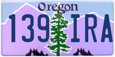 OR license plate 139IRA