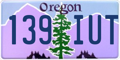 OR license plate 139IUT