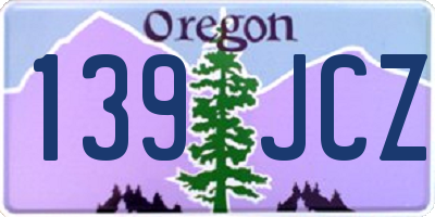 OR license plate 139JCZ