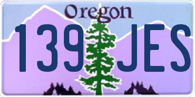 OR license plate 139JES