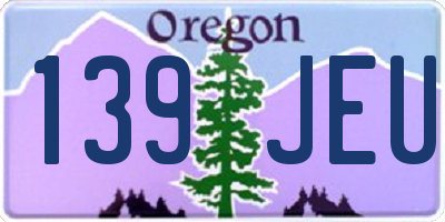 OR license plate 139JEU