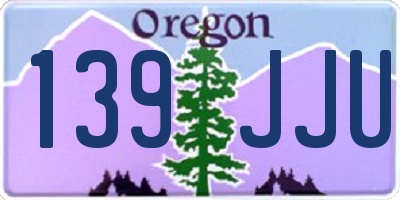 OR license plate 139JJU