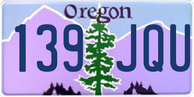 OR license plate 139JQU