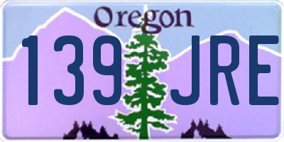 OR license plate 139JRE