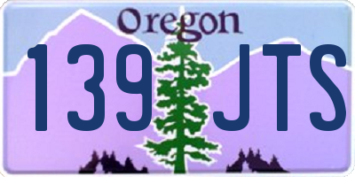 OR license plate 139JTS