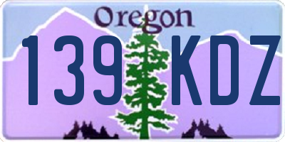 OR license plate 139KDZ