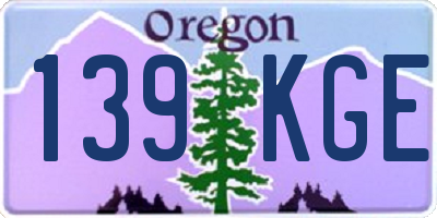 OR license plate 139KGE