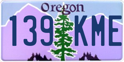 OR license plate 139KME