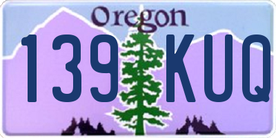 OR license plate 139KUQ