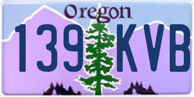 OR license plate 139KVB