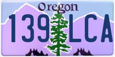 OR license plate 139LCA
