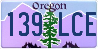OR license plate 139LCE