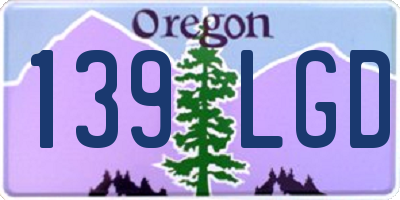 OR license plate 139LGD