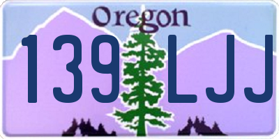 OR license plate 139LJJ