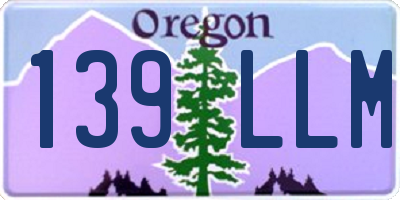 OR license plate 139LLM