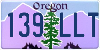 OR license plate 139LLT
