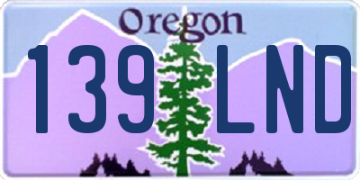 OR license plate 139LND