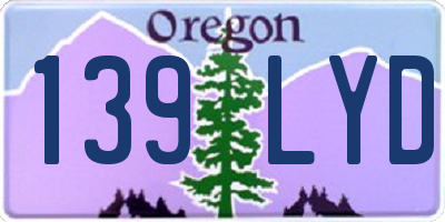 OR license plate 139LYD