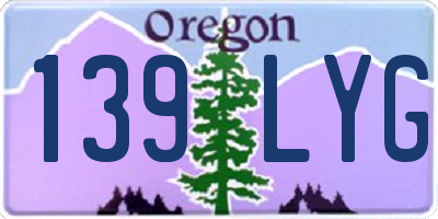 OR license plate 139LYG