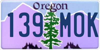OR license plate 139MOK