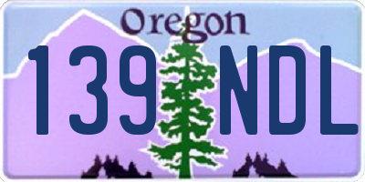 OR license plate 139NDL