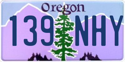 OR license plate 139NHY