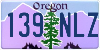 OR license plate 139NLZ