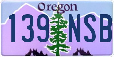 OR license plate 139NSB