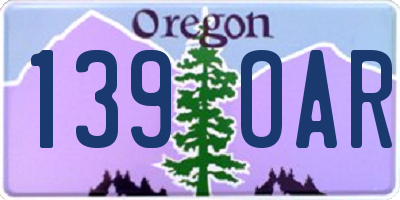 OR license plate 139OAR