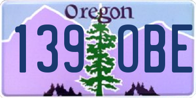 OR license plate 139OBE