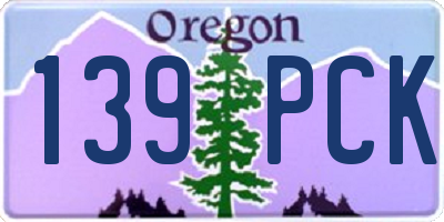 OR license plate 139PCK