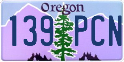 OR license plate 139PCN