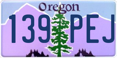 OR license plate 139PEJ