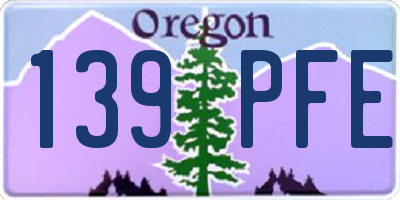 OR license plate 139PFE