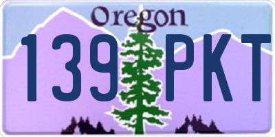 OR license plate 139PKT