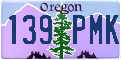 OR license plate 139PMK