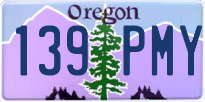 OR license plate 139PMY