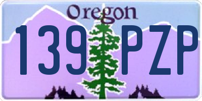 OR license plate 139PZP