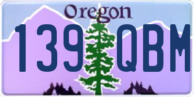 OR license plate 139QBM