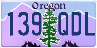 OR license plate 139QDL