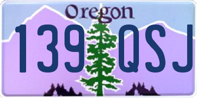 OR license plate 139QSJ
