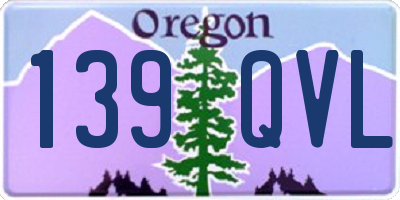 OR license plate 139QVL